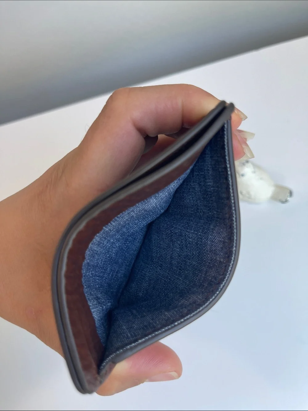 TRASK Genuine Leather ID Card Case